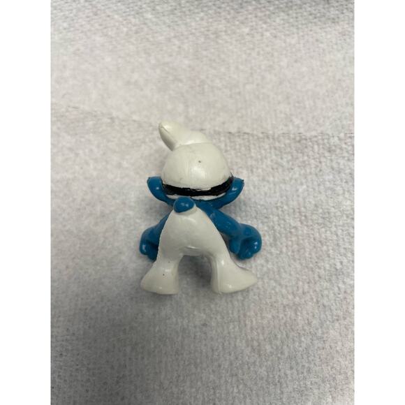 Schleich Smurf PVC Figure Peyo 1978 riding goggles squat - Picture 4 of 6